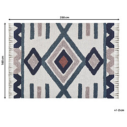 Beliani Tapis en coton Multicolore 160 x 230 cm KOZLU