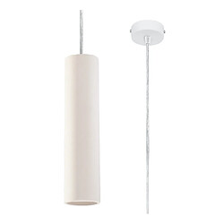 Luminaire Center Suspension design Nancy Céramique blanc 1 ampoule 132cm