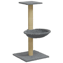 vidaXL Arbre à chat avec griffoir en sisal Gris clair 74 cm