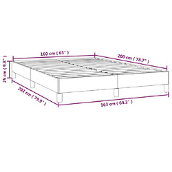 vidaXL Cadre de lit sans matelas blanc 160x200 cm similicuir pas cher