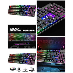 Avis Spirit of Gamer Pack GAMER 2 en 1 ADVANCE PRO-GTA250 SOURIS 4800DPI RGB + CLAVIER Semi Mécanique RGB GAMING