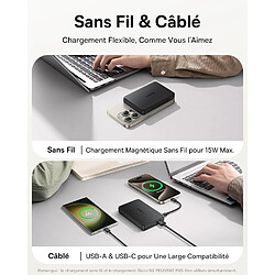 SANAG Qi2 Magsafe Powerbank 10 000 Mah - Batterie Externe Magnétique Sans Fil Pd 22,5 W - Charge Rapide - Batterie Externe Pour Iphone 16/15/14/13, Mini Powerbank Usb-C, Petite Mais Puissante, Noire pas cher