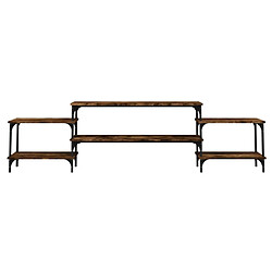 Acheter vidaXL Meuble TV chêne fumé 197x35x52 cm bois d'ingénierie