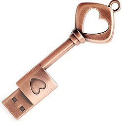 Clé USB 32 Go 2.0, clé USB rétro en forme de clé d'amour en métal