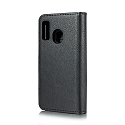 Avis Wewoo Housse Coque Etui en cuir Crazy Horse Texture Flip détachable magnétique avec support et fentes pour cartes et portefeuille Galaxy A40 Noir