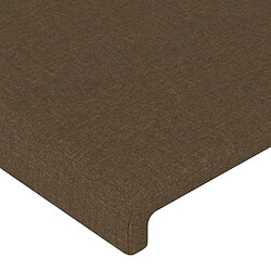 Acheter vidaXL Tête de lit avec oreilles Marron Foncé 103x16x78/88 cm Tissu