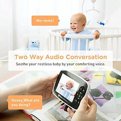 Babyphone Camera Écran LCD 3.5 Pouces Vision Nocturne Audio Bidirectionnel EU Plug YONIS pas cher