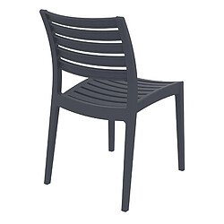 Acheter Decoshop26 Chaise de jardin en plastique design simple empilable gris 10_0000688