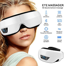 Acheter Universal Masseur d'yeux intelligent Pression électrique Effet curatif Vibration Chauffage Air Pression Masque de sommeil Bluetooth Musique Outil de soins des yeux | Appareil de beauté à domicile (blanc)