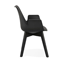 Avis Mes Fauteuil design 50x58,5x82 cm noir et pieds noirs - SHAFT