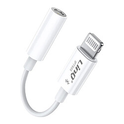 Adaptateur Lightning Mâle vers Jack 3.5mm Femelle Connexion Bluetooth LinQ Blanc