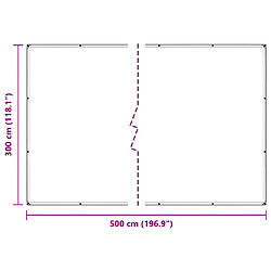 vidaXL Couverture végétale avec œillets 3x5 m PVC pas cher