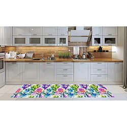 Alter Chemin de cuisine, 100% Made in Italy, Tapis antitache avec impression numérique, Tapis antidérapant et lavable, Modèle Cactus - Bonnie, 240x52 cm