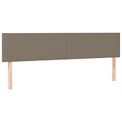 vidaXL Têtes de lit 2 pcs Taupe 80x5x78/88 cm Tissu