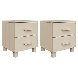 Maison Chic Tables de chevet HAMAR 2pcs - Marron miel 40x35x44,5cm Bois -MN95361