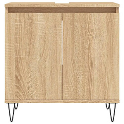 Acheter Maison Chic Armoire de bain,Meuble de rangement de salle de bain,Meuble haut chêne sonoma 58x33x60 cm bois d'ingénierie -GKD751709