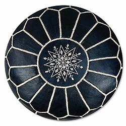 Poufs & Pillows Pouf Marocain Bleu Foncé en cuir