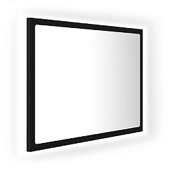 Maison Chic Miroir à LED,Miroir Lumineux LED de salle de bain Noir 60x8,5x37 cm Acrylique -MN81297