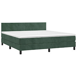 Avis vidaXL Sommier à lattes de lit avec matelas LED Vert foncé 180x200 cm