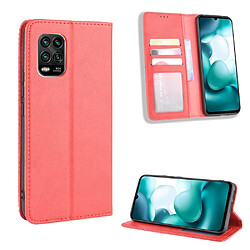 Etui en PU auto-absorbé rétro avec support rouge pour votre Xiaomi Mi 10 Lite 5G/10 Youth 5G