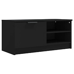 vidaXL Meuble TV Noir 80x35x36,5 cm Bois d'ingénierie