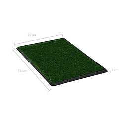 vidaXL Tapis pour animaux 2 pcs avec plateau et gazon artificiel Vert pas cher