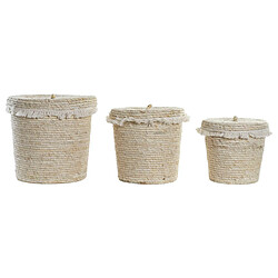 Set de basket DKD Home Decor Fibre (36 x 36 x 35 cm)