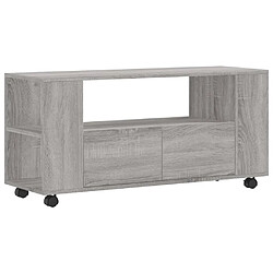 Maison Chic Meuble TV scandinave gris - Banc TV pour salon Sonoma 102x34,5x43 cm bois d'ingénierie -MN76465