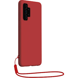 Bigben Coque pour Samsung Galaxy A32 5G Silicone + dragonne assortie Rouge