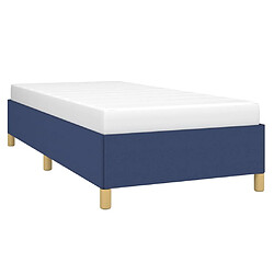 Avis Maison Chic Lit adulte - Lit simple Cadre de lit,Structure du lit Contemporain Bleu 90x190 cm Tissu -MN75378