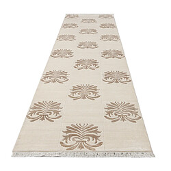 Avis Vidal Tapis de couloir en laine 399x99 beige Darya