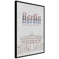 Paris Prix Affiche Murale Encadrée Pastel Berlin 20 x 30 cm Noir