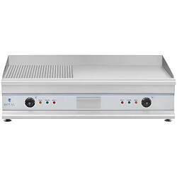 Avis Helloshop26 Plancha électrique nervurée - 100cm - 2 x 3.2kW acier inox professionnel 3614047