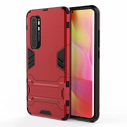 Coque en TPU Hybride 2 en 1 avec béquille rouge pour votre Xiaomi Mi Note 10 Lite