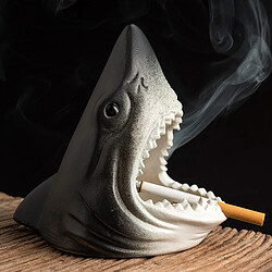 Universal Cendrier céramique Creative Shark Sculpture de bureau Décoration de bureau multifonctionnelle Boîte de rangement