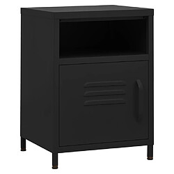 vidaXL Table de chevet Noir 35x35x51 cm Acier