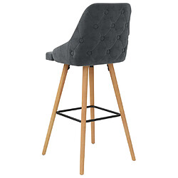 Acheter vidaXL Chaises de bar lot de 2 gris foncé velours