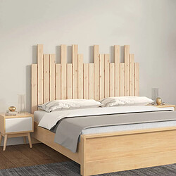 vidaXL Tête de lit murale 127,5x3x80 cm Bois massif de pin