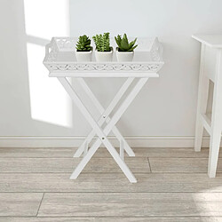 Maison Chic Table d'appoint | Table Basse avec plateau Blanc -GKD81376