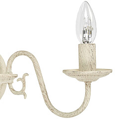 Beliani Lampe murale BRITHON Métal Blanc pas cher