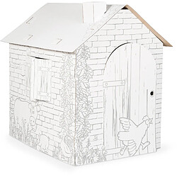 MAISON CABANE EN CARTON A CONSTRUIRE A COLORIER LEGLER SMALL FOOT N°10015