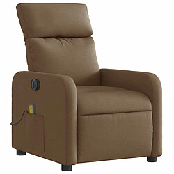 Avis Maison Chic Fauteuil Relax pour salon, Fauteuil inclinable de massage électrique marron tissu -GKD35239