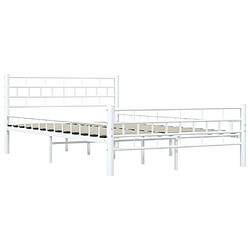 Acheter Maison Chic Lit adulte - Lit simple Cadre de lit,Structure du lit Contemporain Blanc Métal 120 x 200 cm -MN42467