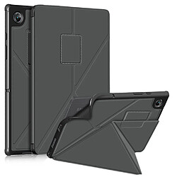 Coque en TPU + PU fonction réveil/veille automatique avec support gris pour votre Samsung Galaxy Tab A8 10.5 (2021)