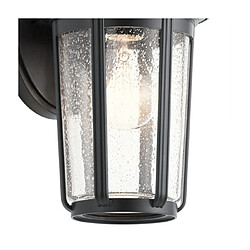 Elstead Lighting Applique murale extérieur Kichler Aluminium,verre grainé transparent Noir