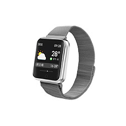 YP Select 1,3 pouces Écran couleur Pression artérielle Moniteur de fréquence cardiaque Sport Bluetooth Smart Wristband Watch-Gris