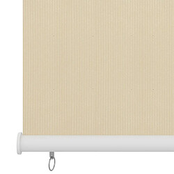 Avis vidaXL Store roulant d'extérieur Crème 60x140 cm PEHD