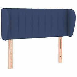 Maison Chic Tête de lit scandinave avec oreilles,meuble de chambre Bleu 103x23x78/88 cm Tissu -MN23874