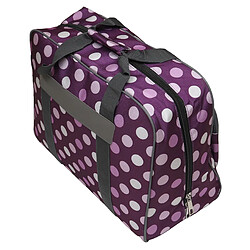 vhbw Sac de transport universel pour machines à coudre courantes - Pour rangement et transport, 48 x 24 x 31,8 cm, violet à pois