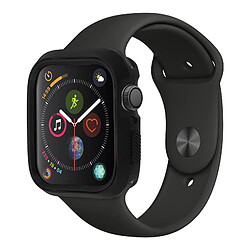 Avizar Coque Apple Watch 40 42 mm Protection Bumper Antichocs Silicone Flexible - Noir